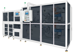 Hybird Capacitor costura, enrolamento e linha de soldagem Máquina